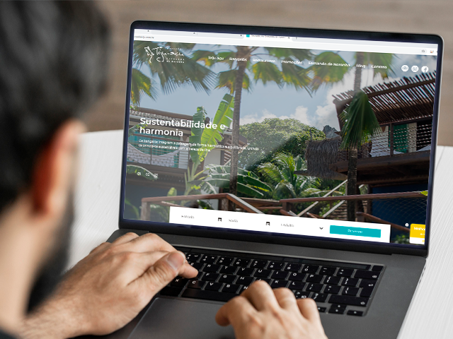 Uma produção Cósmica- site para Pousada Teju-açu